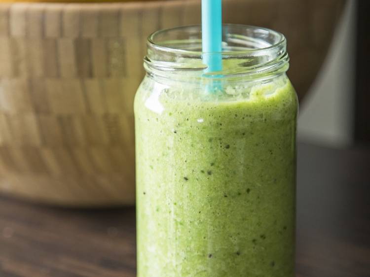 Granola and green smoothies