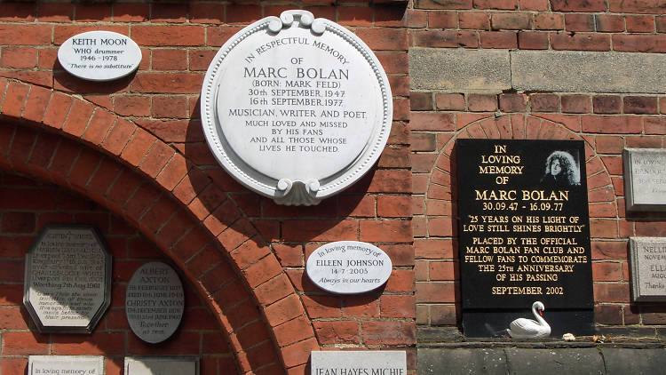 Marc Bolan memorials in Golders Green