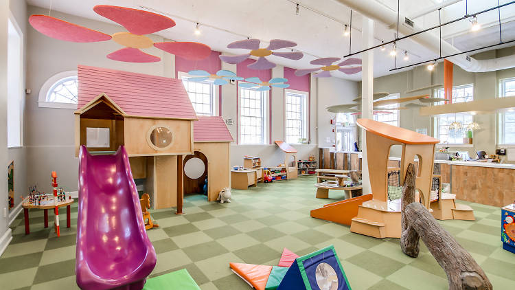 Nest is an indoor play space for kids in Center City, Philadelphia. 