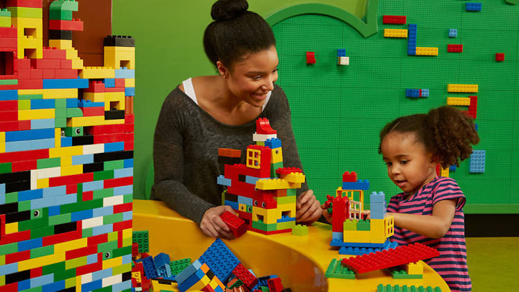 Kids can play with thousands of LEGOS at LEGOLAND in the Plymouth Meeting Mall.