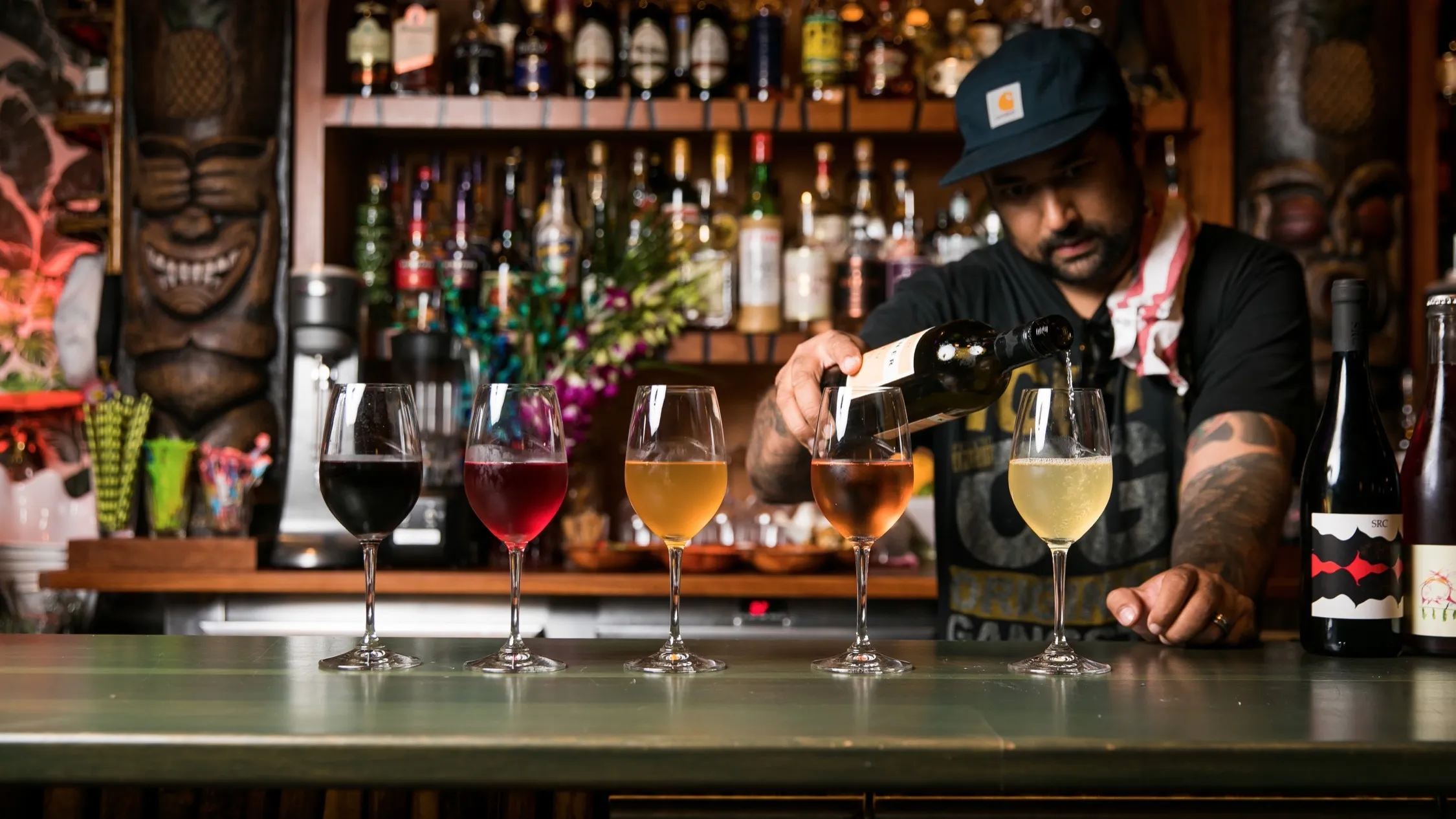 Pouring wine at Jacoby's Enmore