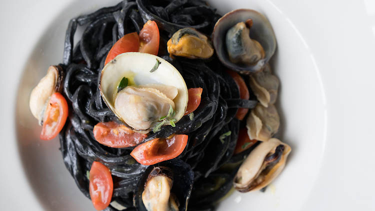 Squid ink tagliolini at Il Brutto