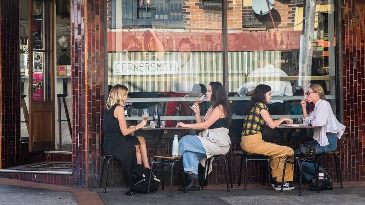 People sitting outside at Cornersmith Marrickville