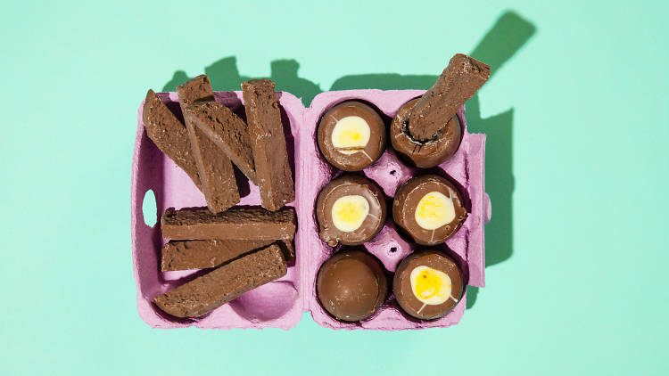 Chocolate Filled Eggs with Chocolate Toast Soldiers by Choc on Choc