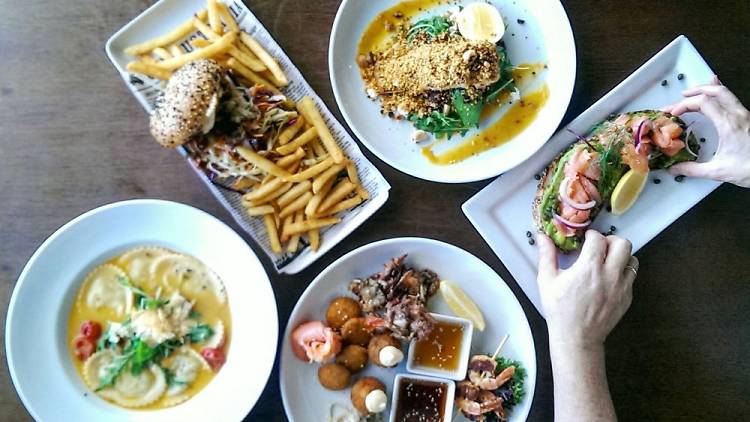 Lunch options at Bluewater Cafe
