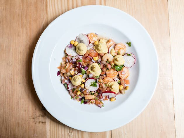 ceviche de camarão, selfish ceviche de camarão