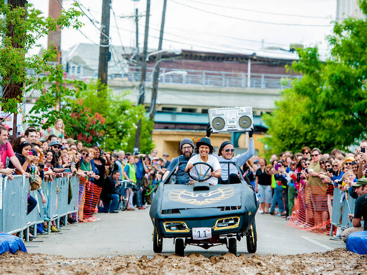 The Kensington Kinetic Sculpture Derby and Trenton Avenue Arts Festival is one of the quirkiest events in Philly. 