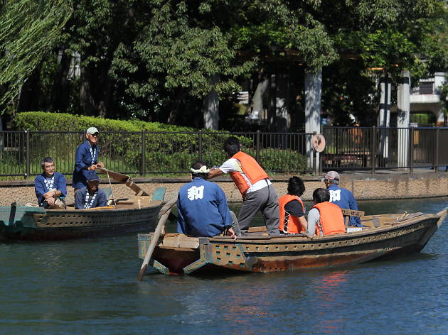 Japanese boats at Yokojikkengawa Shinsui Park Japanese boats at Yokojikkengawa Shinsui Park