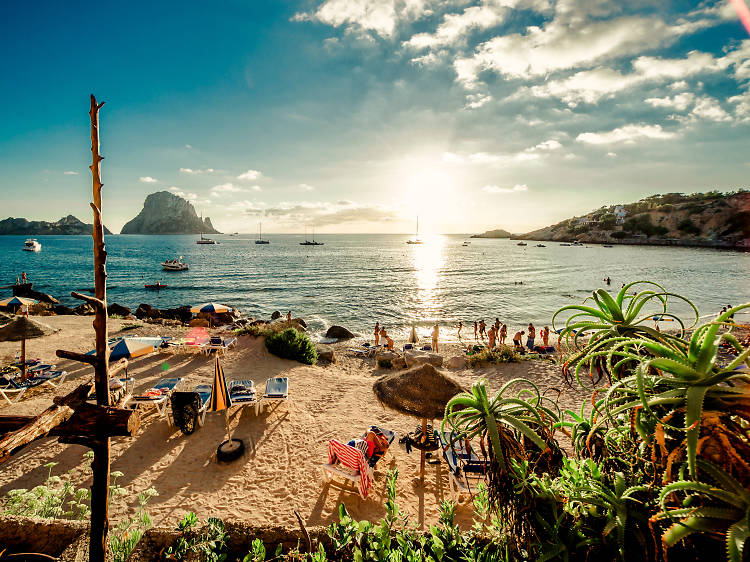 View of Cala d'Hort Beach, Ibiza