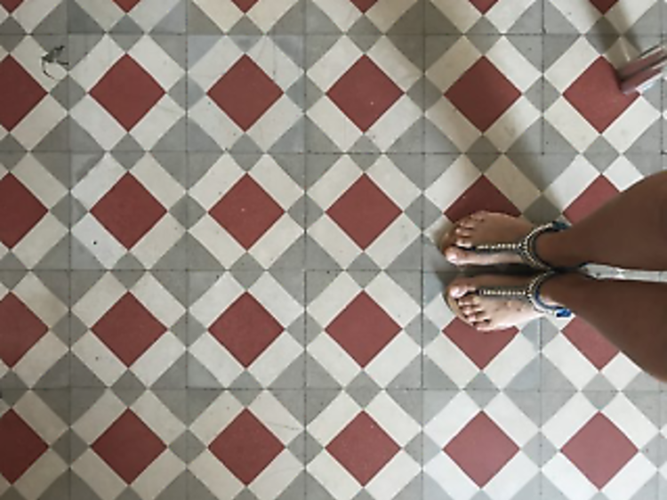 Mosaico del Hospital de la Santa Creu