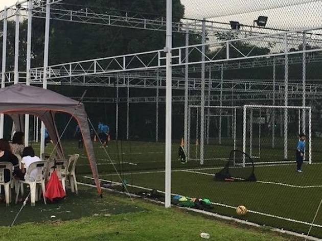 indoor football turf