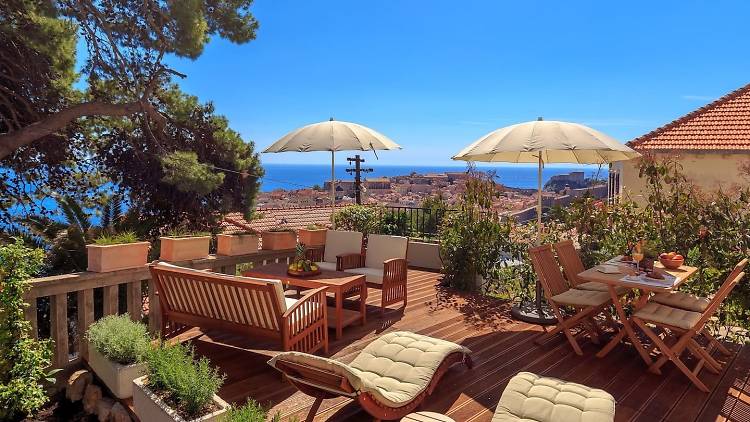 The sundrenched terrace with killer views