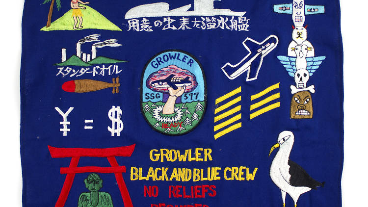 Growler patrol flag, 1962–1963  Collection of the Intrepid Sea, Air & Space Museum. Gift of Duane Heatwole.