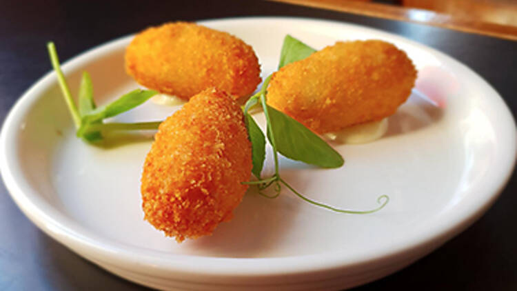 Jamón croquettes at the Robert Burns Hotel, $12.50