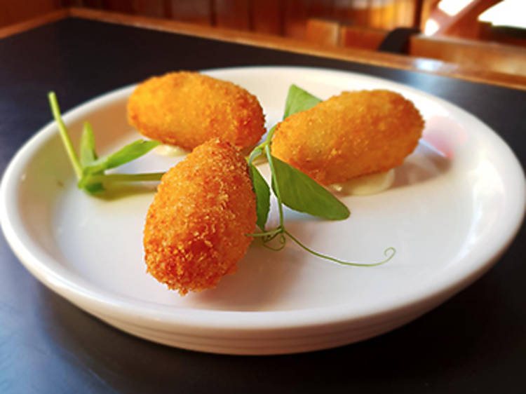 Jamón croquettes at the Robert Burns Hotel, $12.50