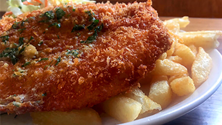 Chicken schnitzel at the Lincoln, $18