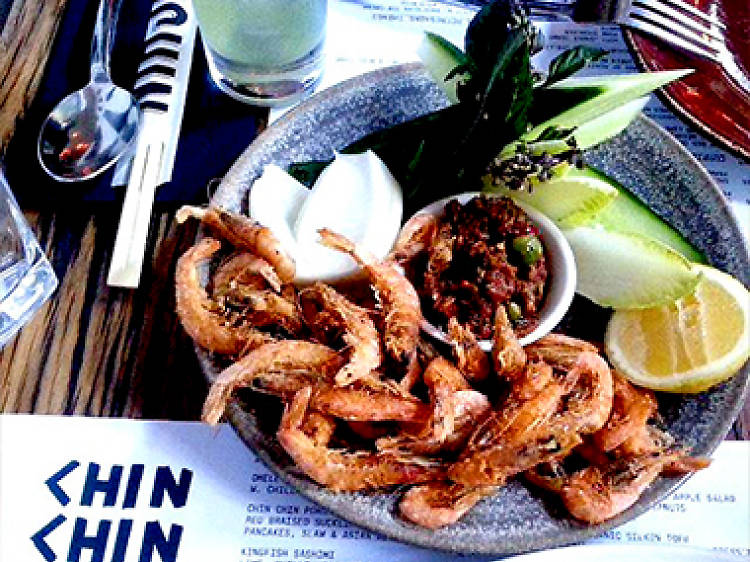 Crispy school prawns at Chin Chin, $19