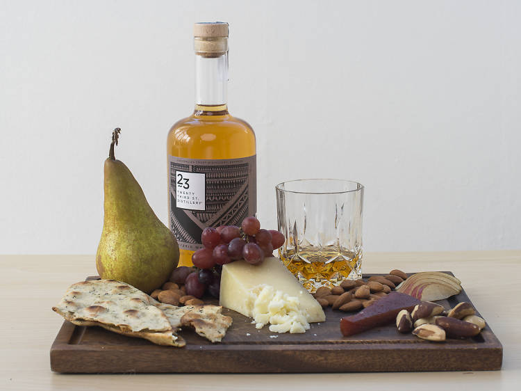 23rd St. Hybrid Whisky and manchego