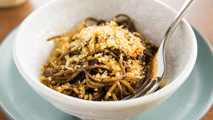  Linguine, black garlic, burnt chilli at Acme