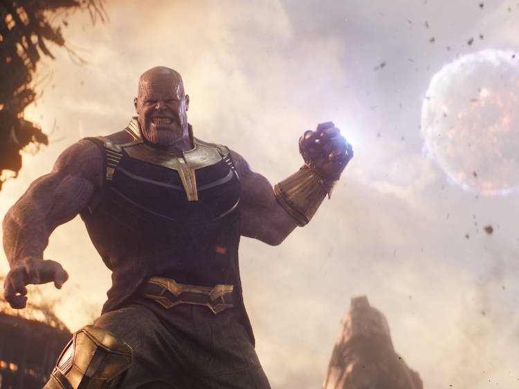 The bling ringmaster: Thanos (Josh Brolin) is on nemesis duties