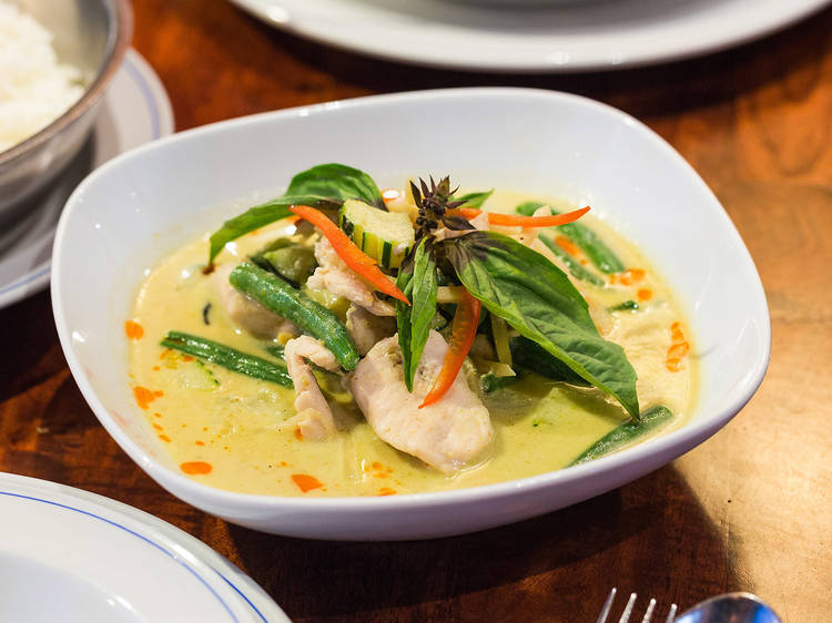 Green curry (gang keow wan) with chicken at Thai Ayuthaya, Kelvin Grove, $18.90