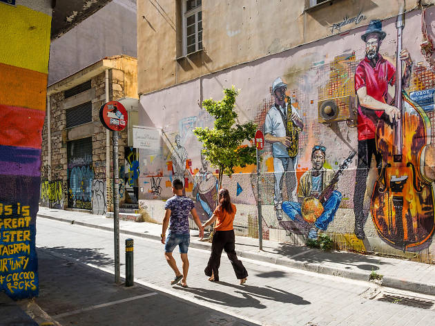 Geece,Athens,street art in Psiri (ou Psyri) district M0P42X