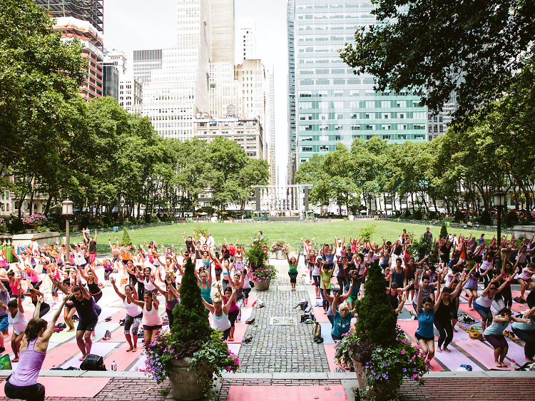 Yoga in Bryant Park 