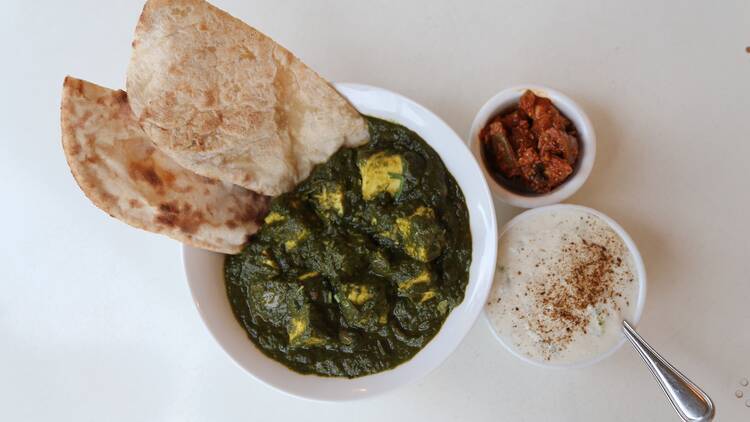 Palak paneer at Ginger