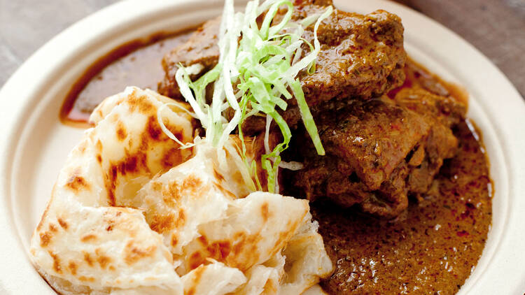 Roti beef rendang at Alex Lee Kitchen