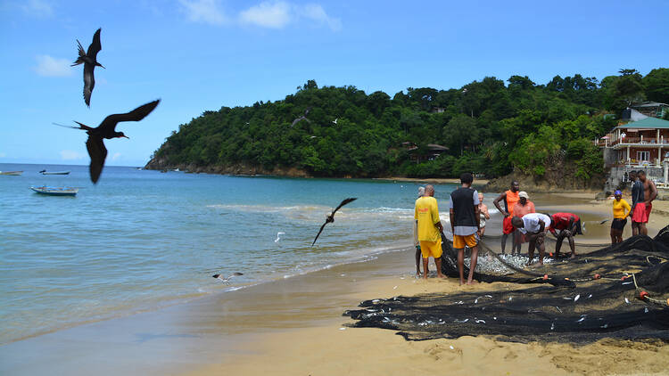 Limbo with locals in Castara