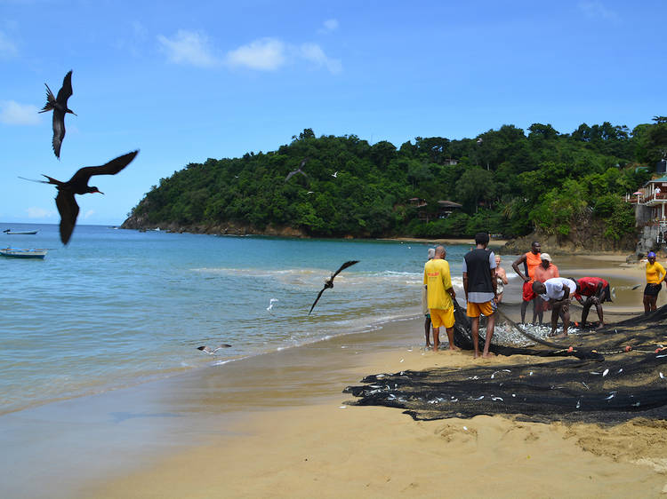 Limbo with locals in Castara