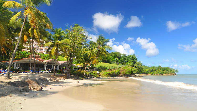 A beach in St Lucia