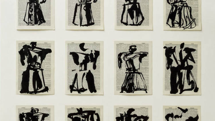 Arthur Ross Gallery exhibits sketches by William Kentridge. 