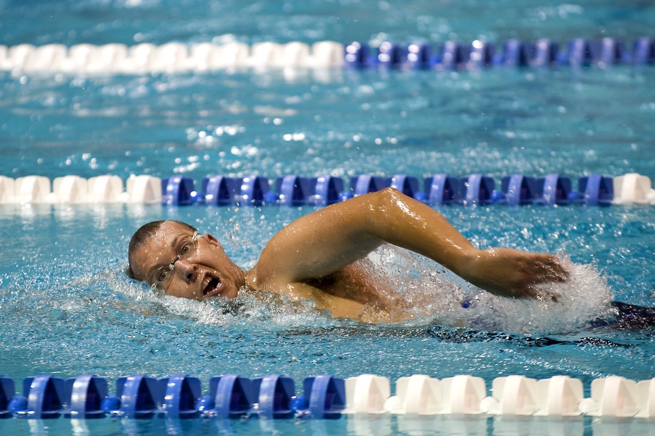 swimming in place pool