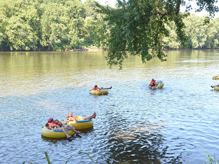 Go tubing down a New Jersey creek 