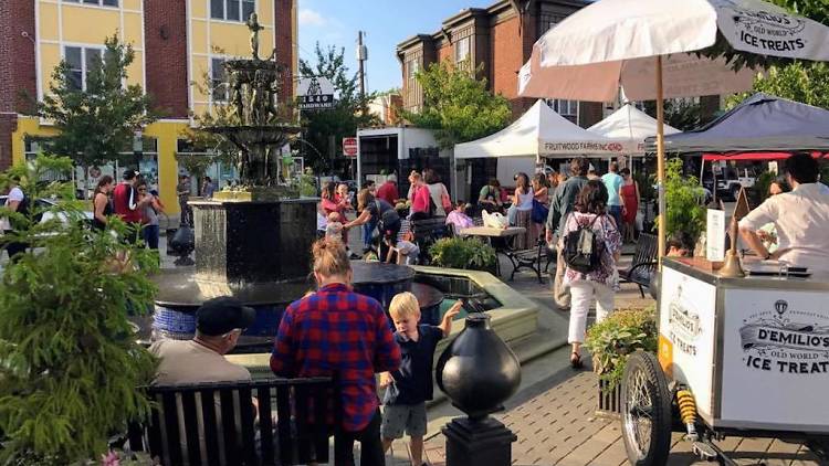 The Singing Fountain Farmers' Market is on East Passyunk Avenue. 