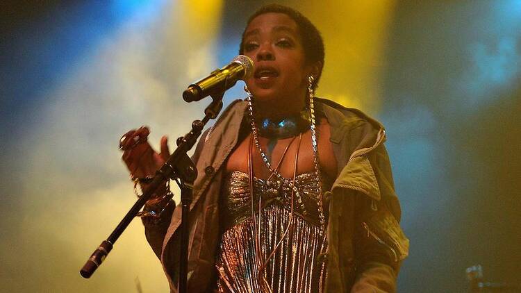 Lauryn Hill performs in concert at the O2 Arena, London.