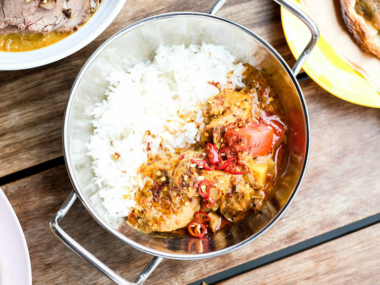 Portuguese Devil Chicken Curry at Hawker Hall