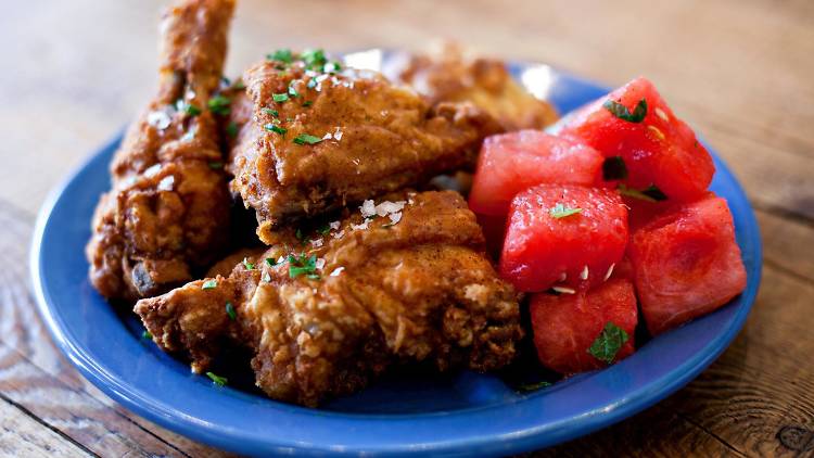 Fried chicken at Yardbird Southern Table & Bar