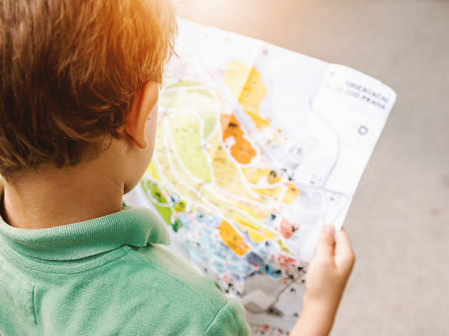 Kid with map Kid with map