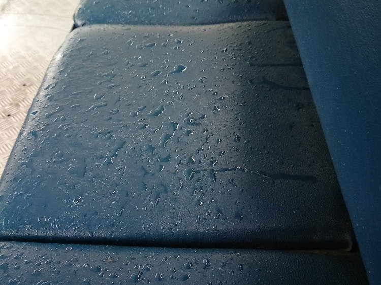 Wet MTR and bus seats