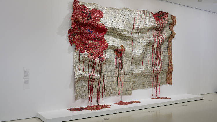 El Anatsui, 'Bleeding Takari II' 2007, Photograph: Tom Ross