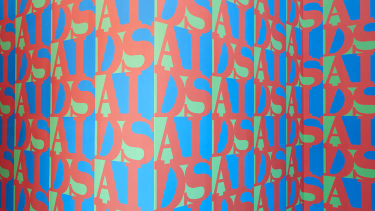 General Idea (artists’ group), AA Bronson, Felix Partz, Jorge Zontal 'AIDS (Wallpaper)' 1988, Photograph: Tom Ross