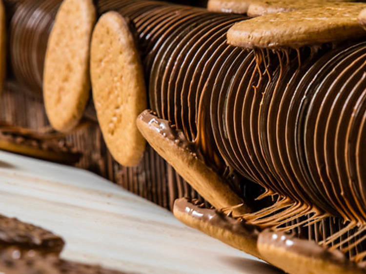 See how chocolate digestives are made at a London biscuit factory