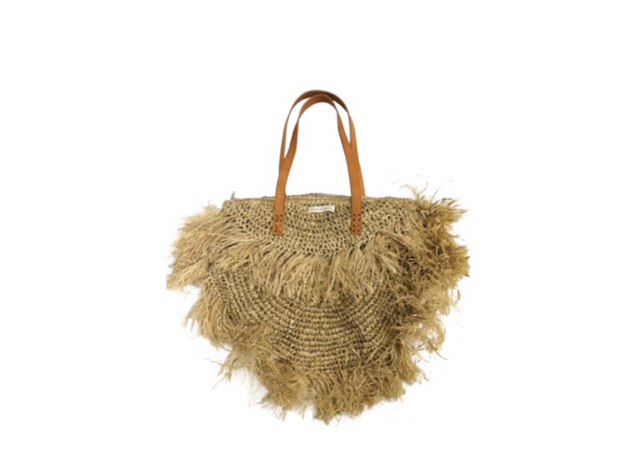 Bolso rafia y piel LovelyBlanca Bolso rafia y piel LovelyBlanca