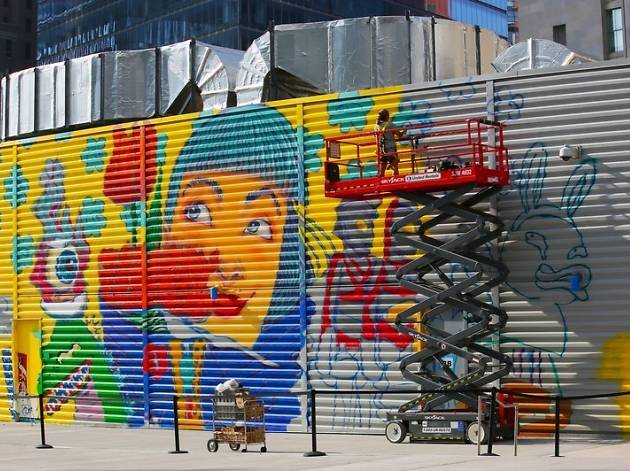 Bright new street murals have transformed the streets around the World Trade Center Bright new street murals have transformed the streets around the World Trade Center