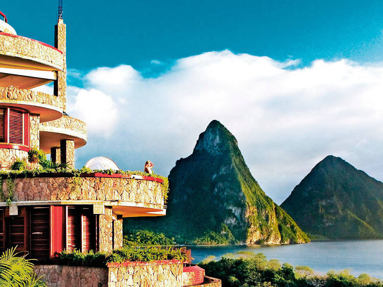 Enjoy a romantic meal at Jade Mountain Club