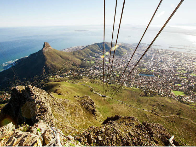 Stand at the top of Table Mountain