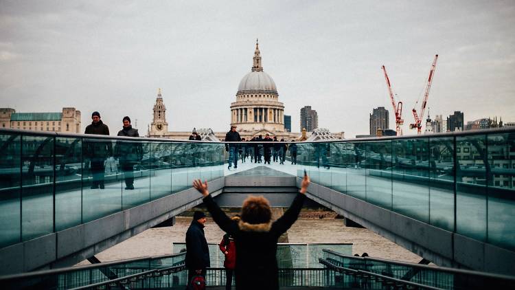 Woman and St Paul's