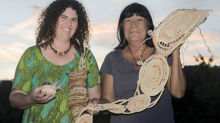 Aunty Marilyne Nicholls and Forest Keegel - Makarrata Garden Tarrangower